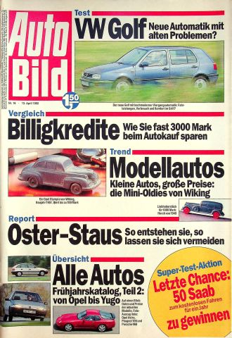 Deckblatt Auto Bild (16/1992)